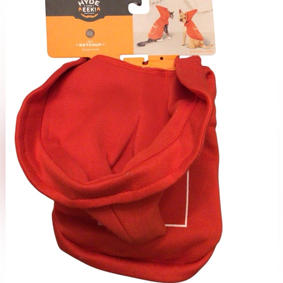 Hyde & Eek Boutique Ketchup Hoodie Dog Costume Size S Funny Pet Halloween Outfit - Picture 5 of 7